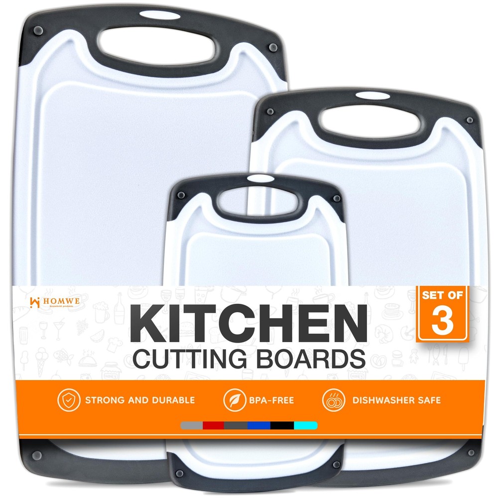 Cutting Boards for Kitchen  BPAFree Chopping Board  Different Sizes & Non Sli...
