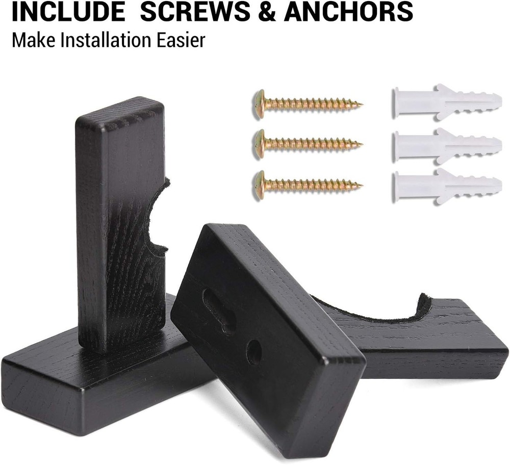 Stylish 2PCS Black Baseball Bat Display Case with Soft Liner & Wall Mount