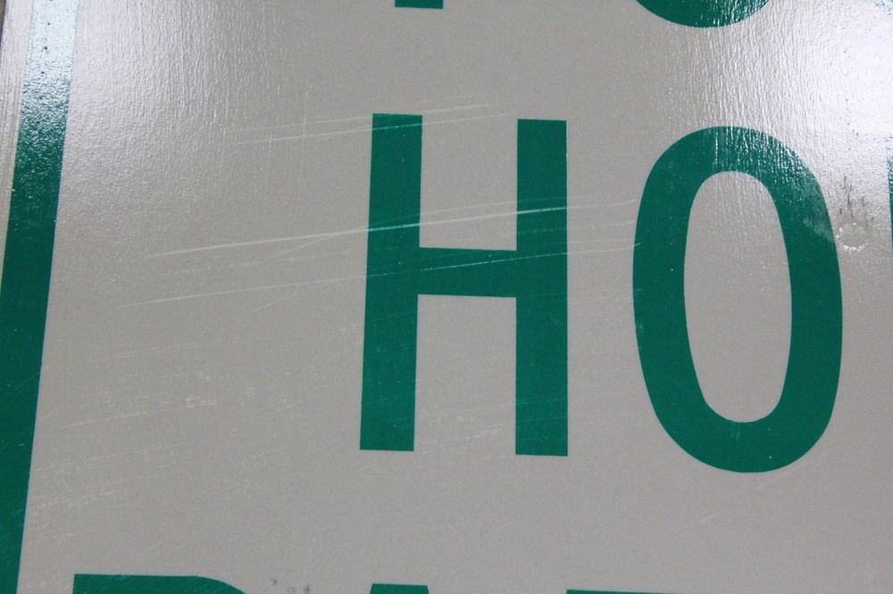 4 Hour Parking Behind Sign 30x24 Authentic Reflective
