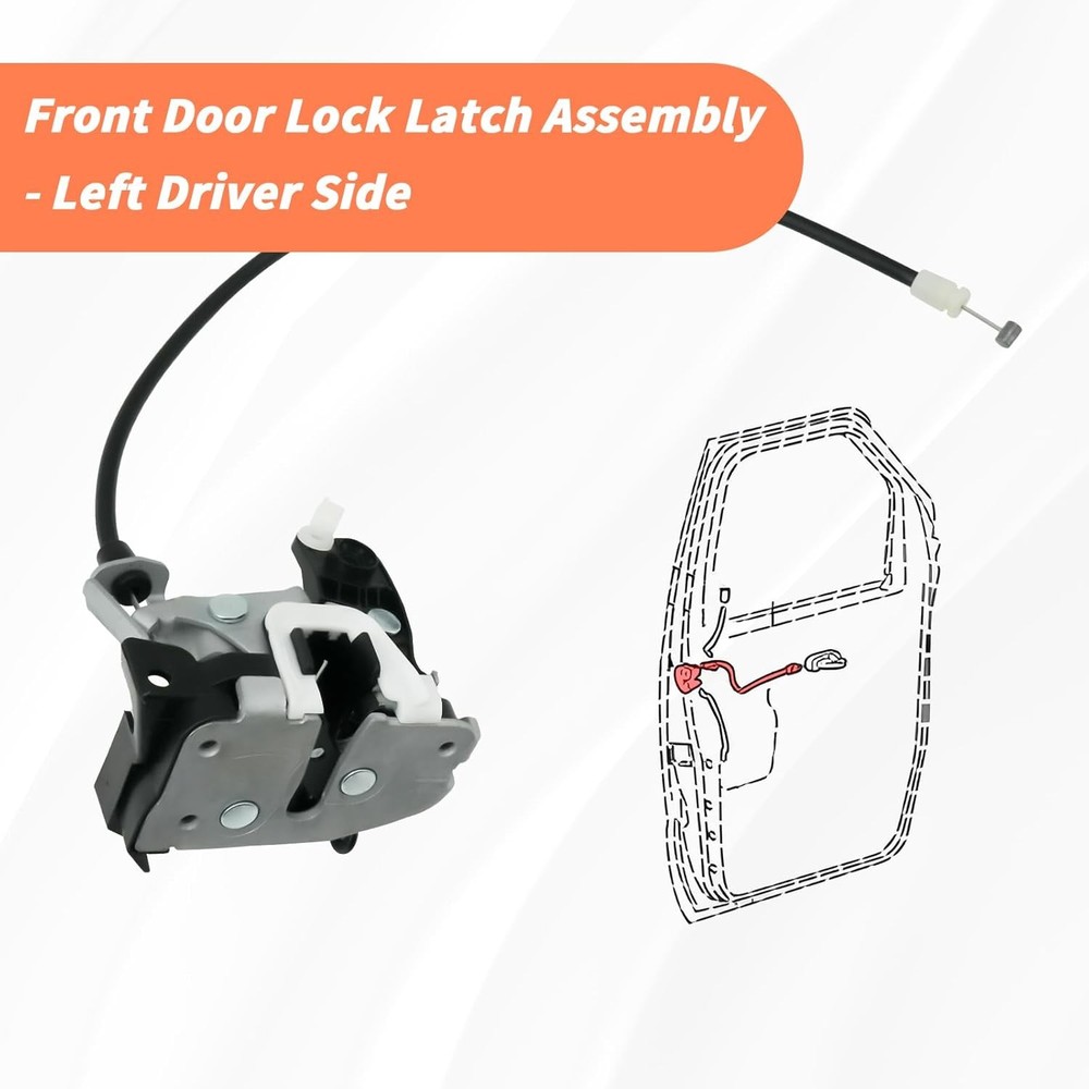 Door Latch Assembly Compatible with 1996-2019 E150 E250 E350 E450 Front Left