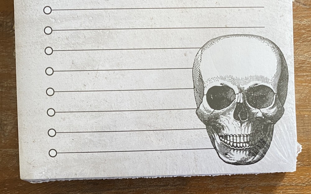 NEW GARTNER STUDIOS Things To Do Magnetic List Pad w/ Skull 100 Sheets Note Pad