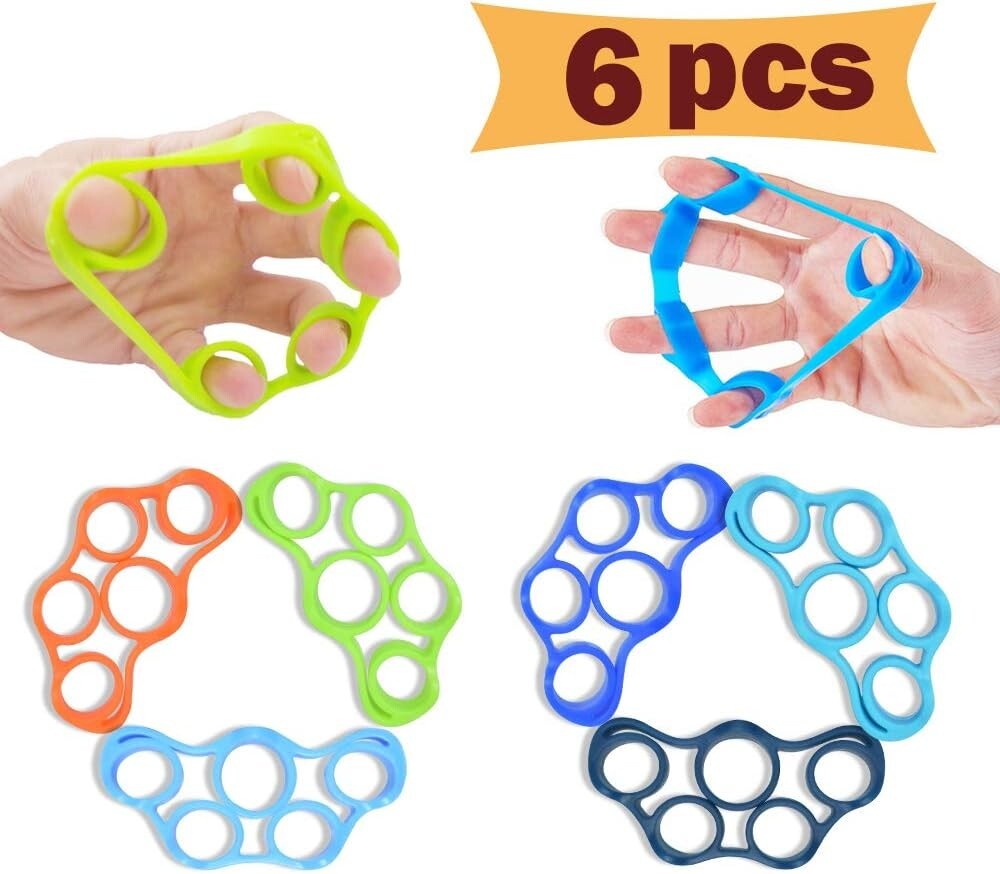 Finger Exerciser, Grip Strength Trainer Relieve Pain, 6-Pack