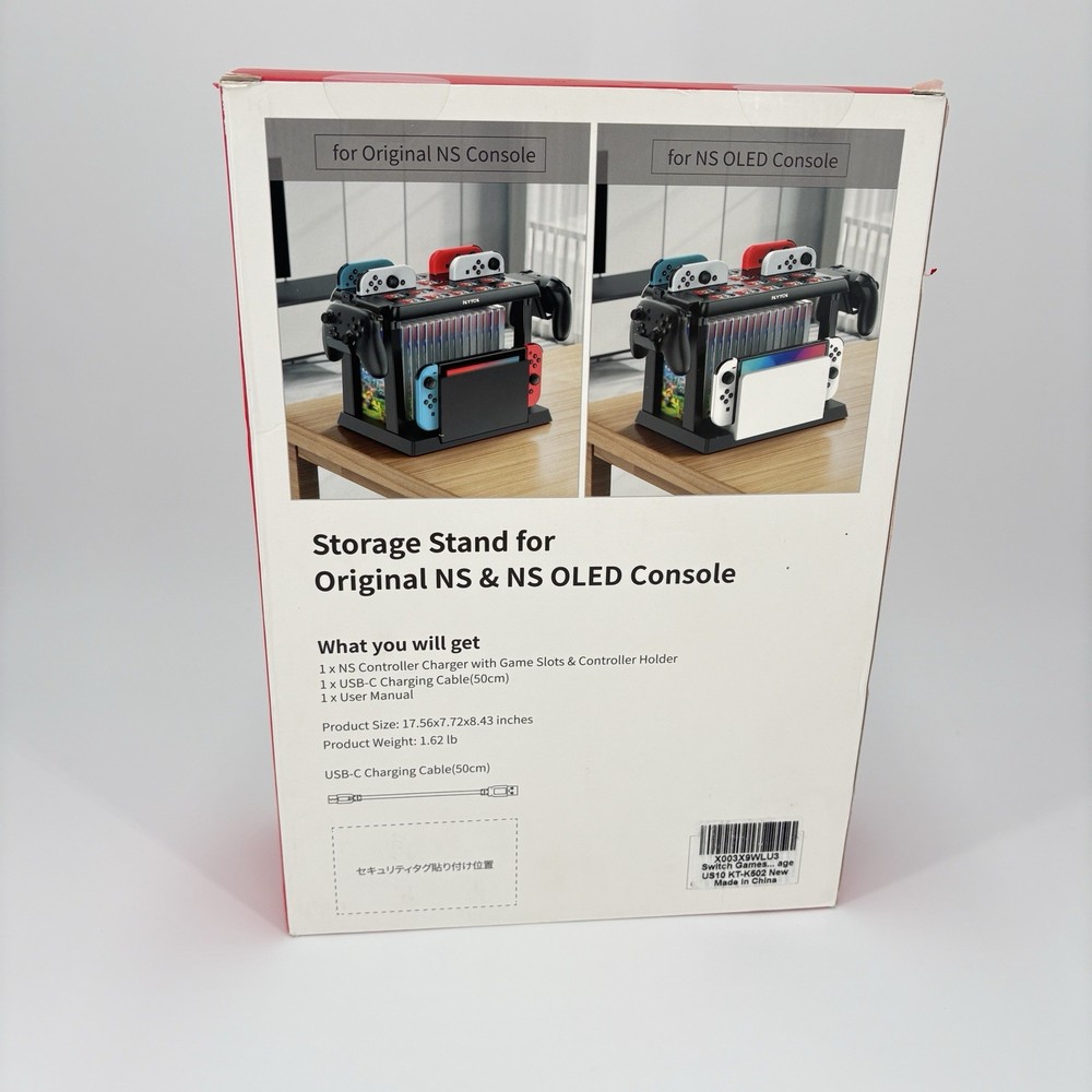 Switch Games Organizer Station With Controller Charger Dock For Nintendo Switch