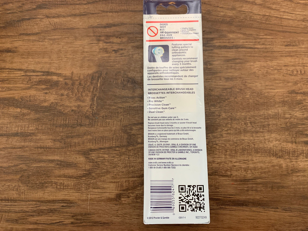 Oral-B 1 BRUSH HEAD Brossette Sealed