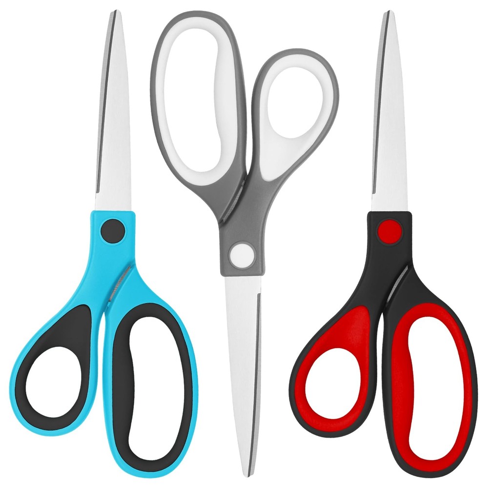 Left Handed Scissors, 8.5 Inch Multi-Purpose Premium General Purpose Shears, ...