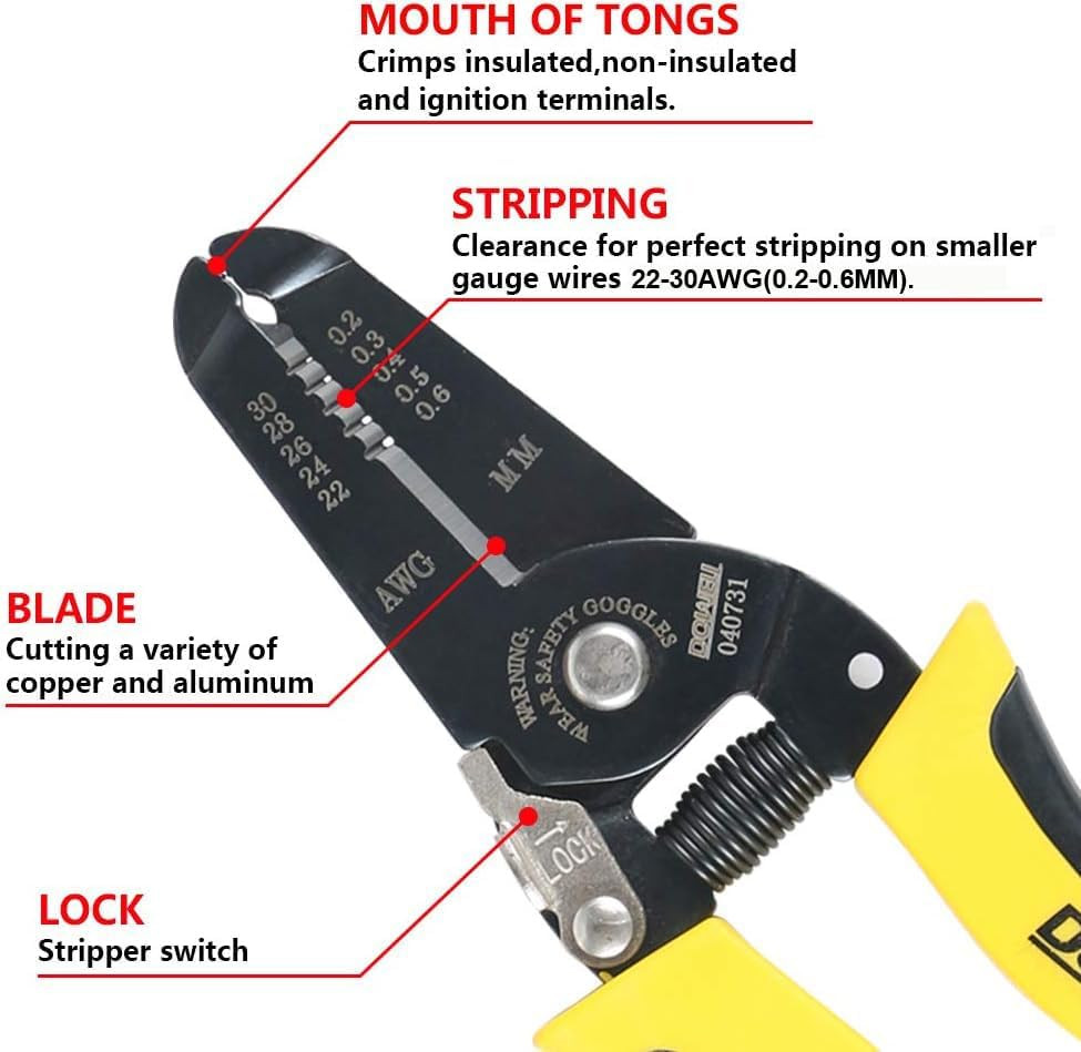 22-30 AWG Wire Stripper Wire Stripping Tool Wire Cutter and Multi-Function Hand