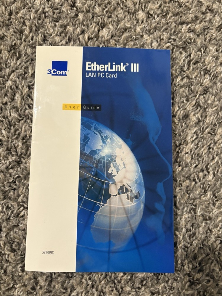 Vintage 1995 3Com EtherLink III LAN PC Card 3C589C kit_ Read Description