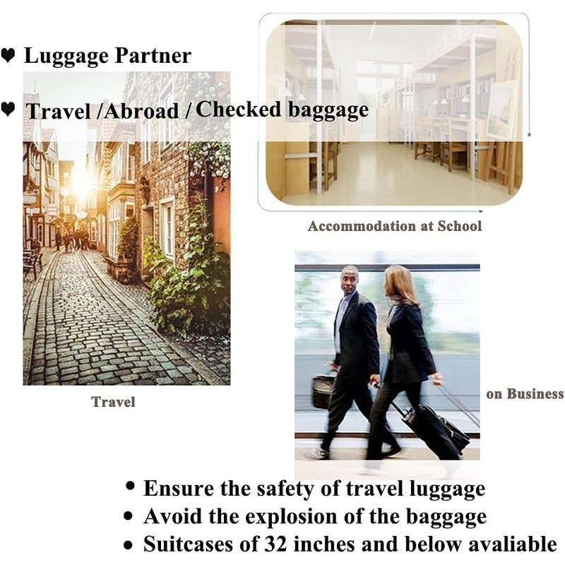 Adjustable Luggage Strap Travel Belt Quick Release Durable Suitcase Identifier