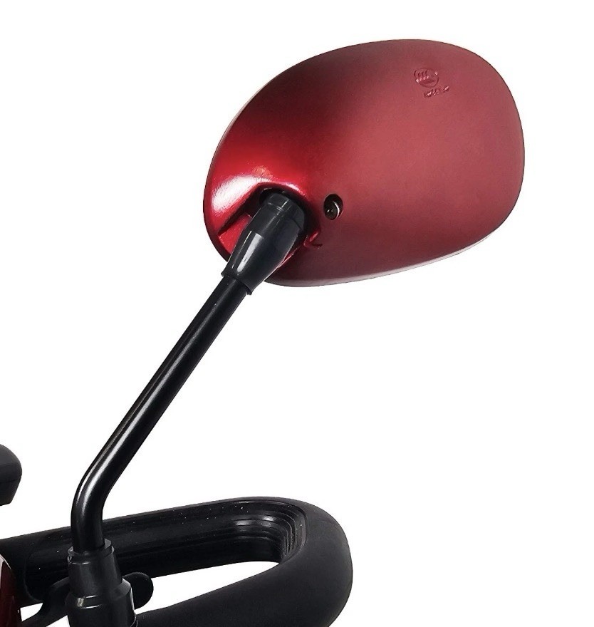Red Rear View Mirror Pair For Most Pride Mobility Scooters