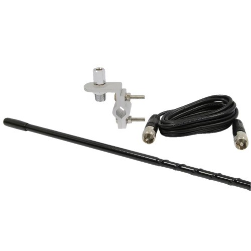 Roadpro 3Ft Cb Antenna Kit W/ 9 Ft Cable Black