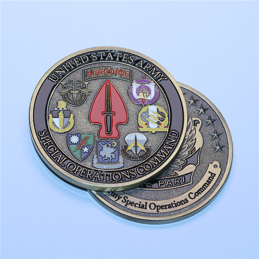 Bronze Plated U.S. Army Special Challenge Coin Command Operations Collectible