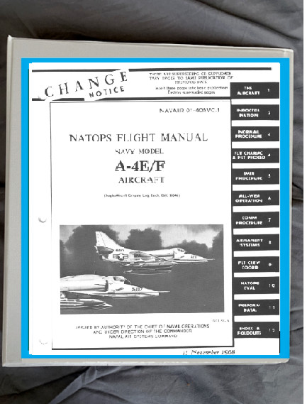 Douglas A4e a4f skyhawk  aircraft Operating flight manual manual & book printed