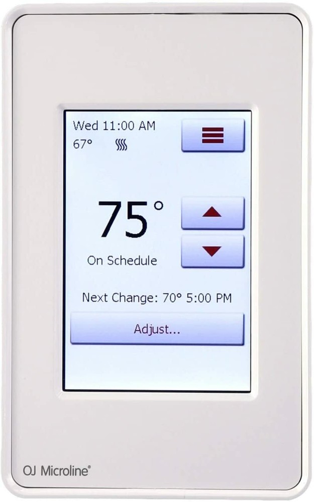 OJ Microline UDG4-4999 Touchscreen Programmable Radiant Floor Heating Thermostat