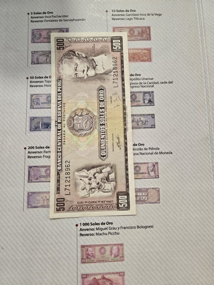 Complete Set Sol de Oro Peru Banknotes