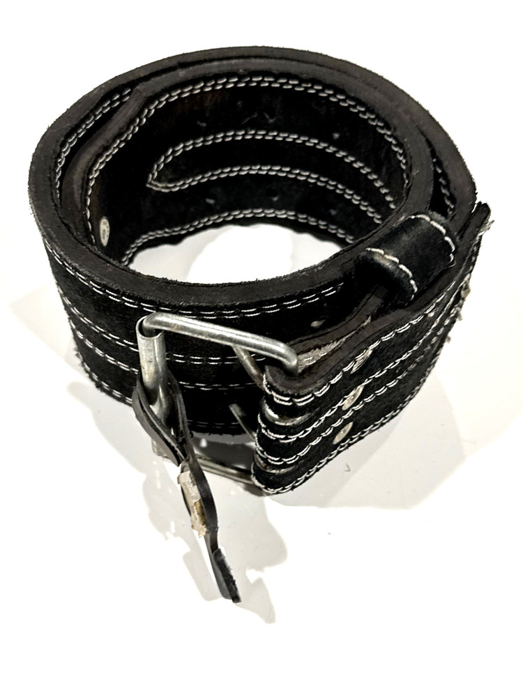 Power Up Cow Suede Leather Heavy Powerlifting Belt SMALL