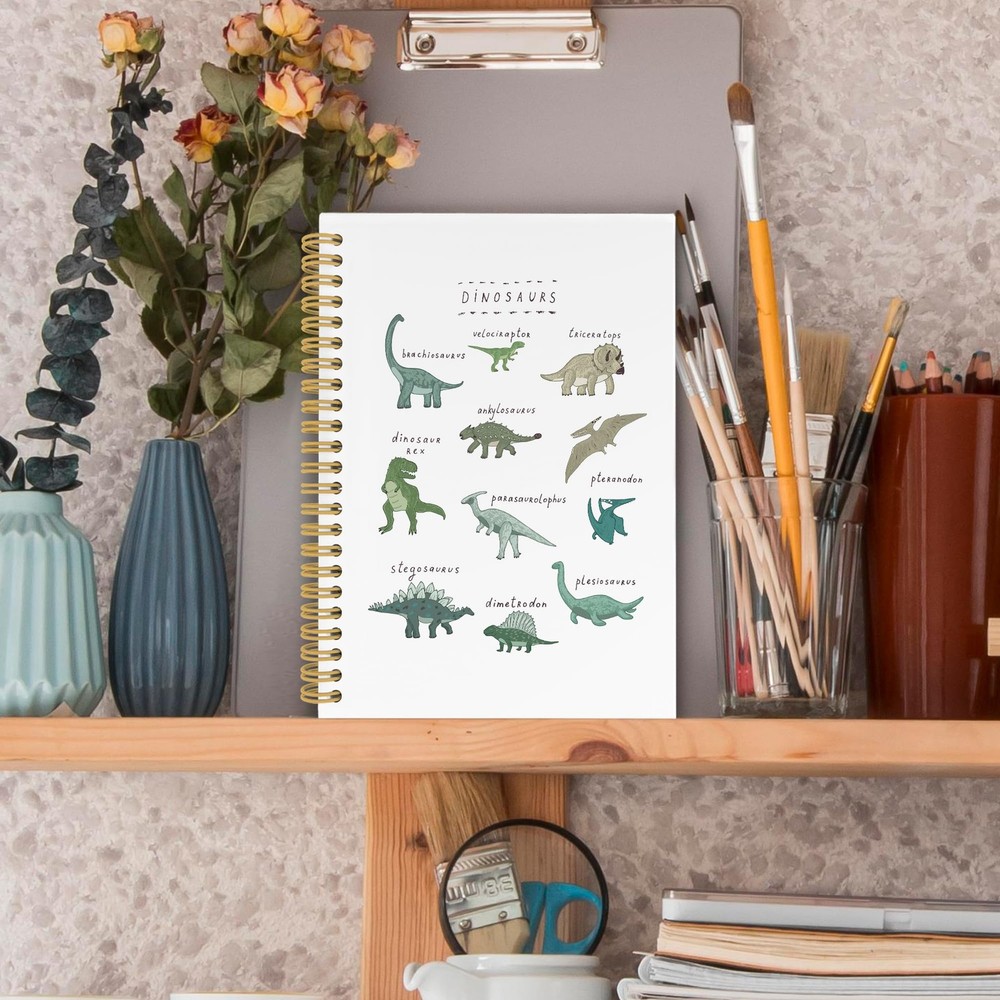 XPH Dinosaurs Species Spiral Notebook, Cute Learning Journaling Notebooks...