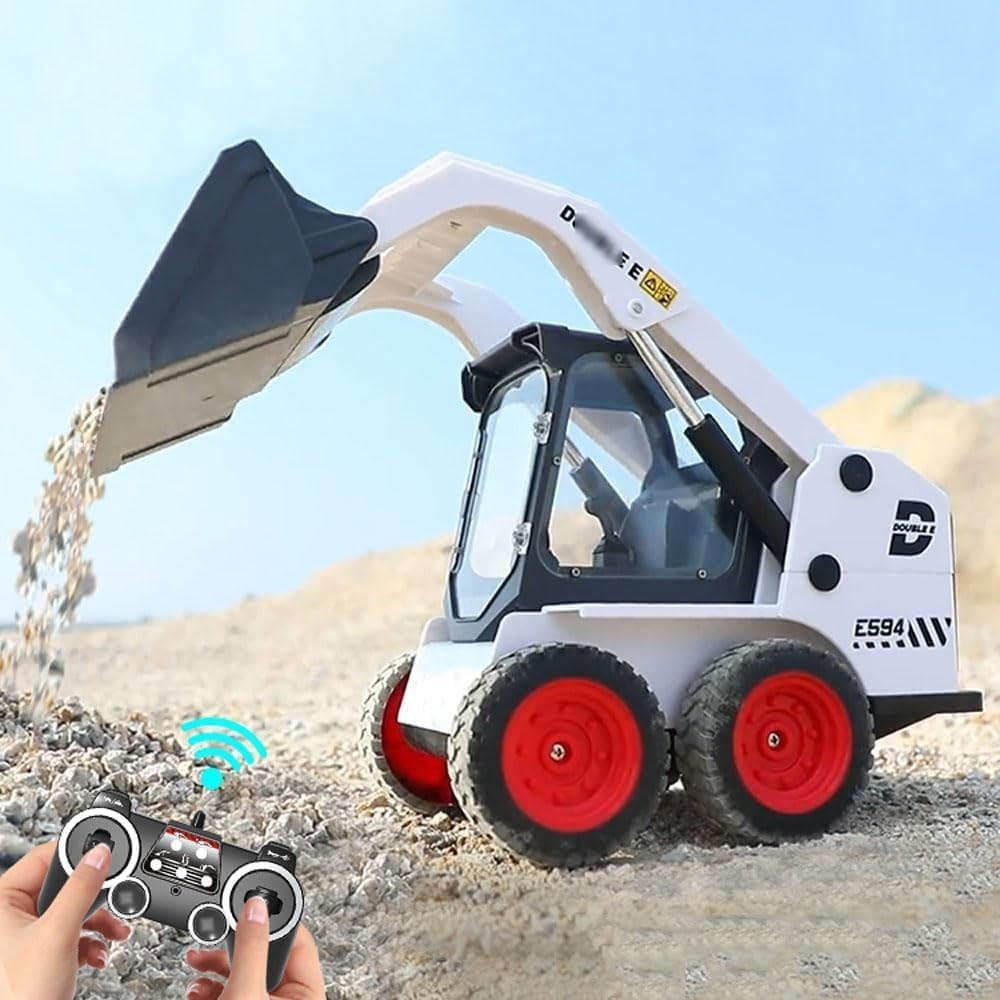 RC Skid Steer Loader 1/14 11 Channel Remote Control Bulldozer Crawler with Li...