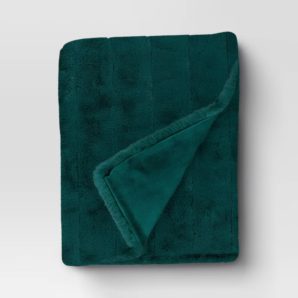 Channel Faux Fur Throw - Threshold