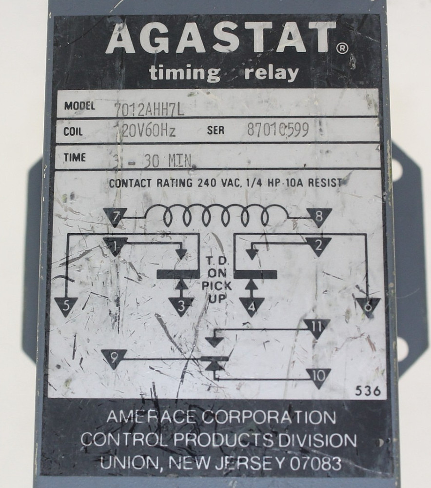 Agastat 7012AHH7L Timing Relay