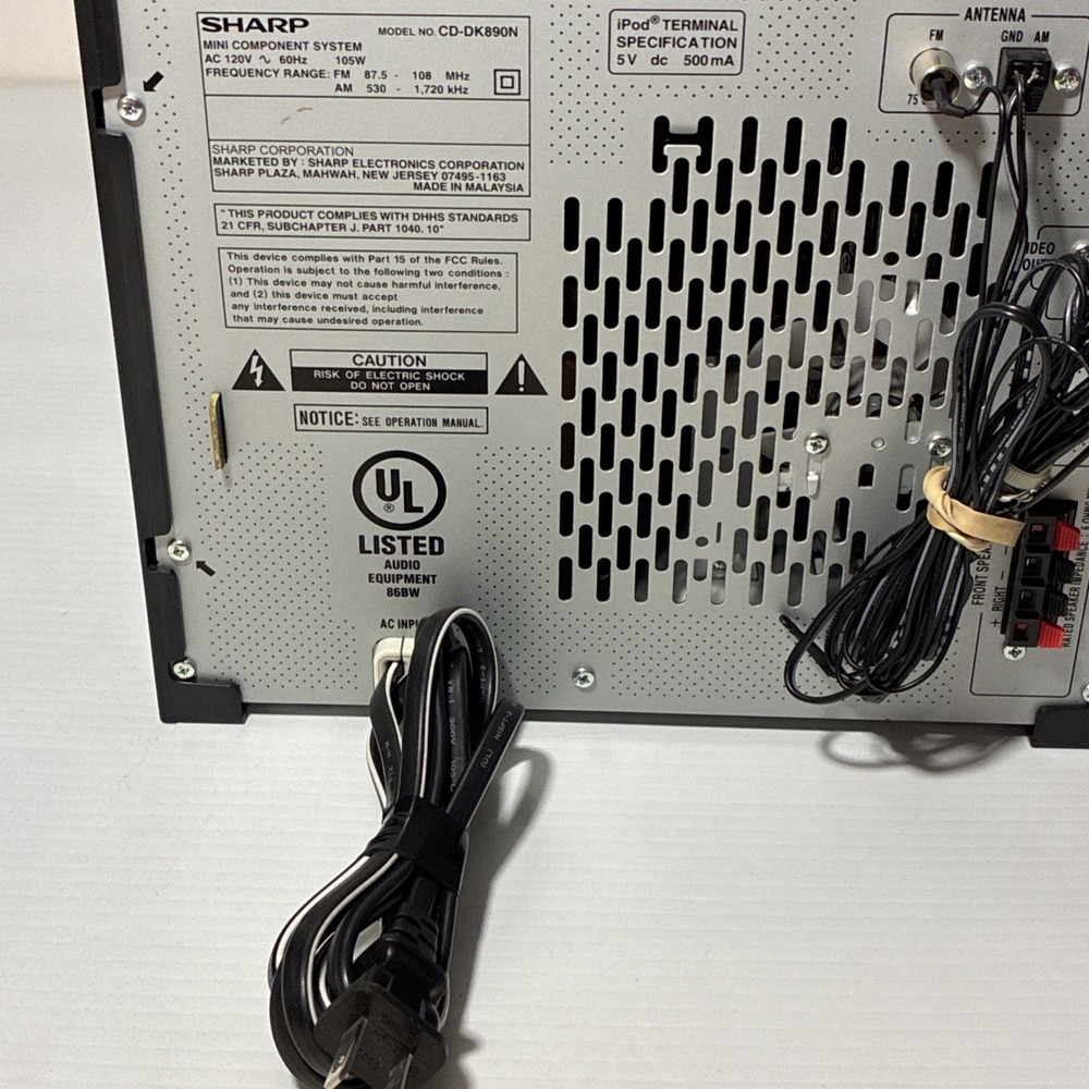 Sharp CD DK890N AM/FM, Dual Cassette, 5 Disc Changer