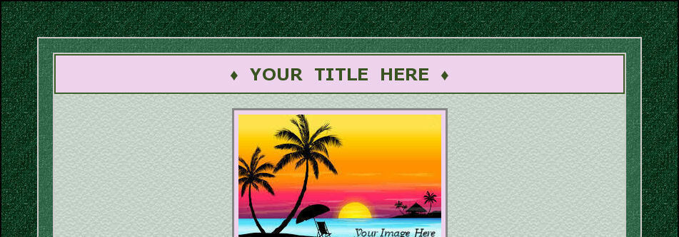 AUCTION TEMPLATE Green Border And Background Design - FREE SHIPPING