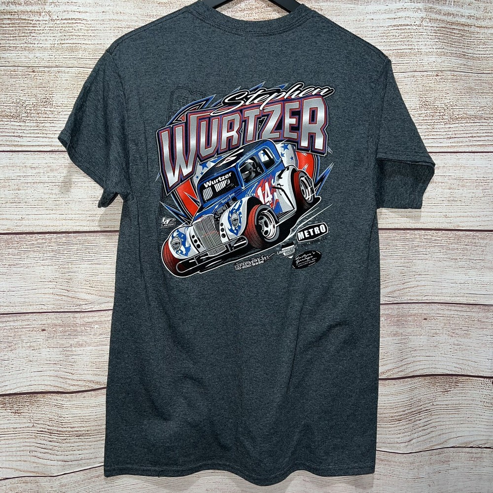 Stephen Wurtzer Legends Racing T-Shirt 14 W Medium M Grey