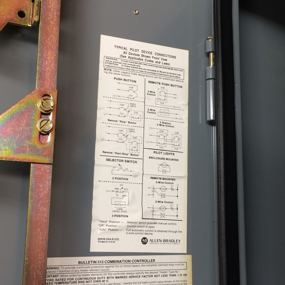 ALLEN BRADLEY Combination Controller 40050-554-01 SER C NOS