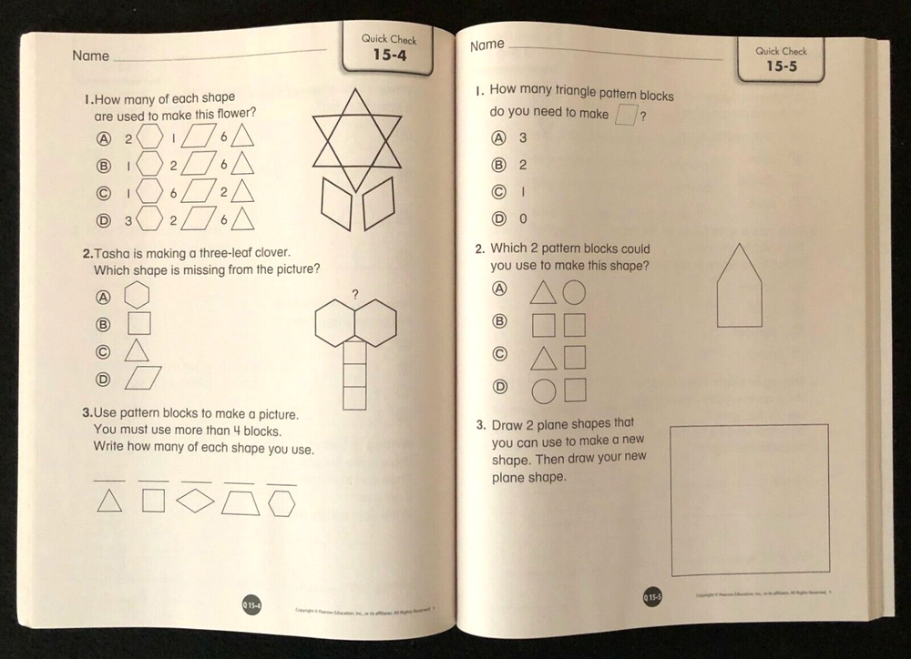 1st Grade - Pearson enVision ASSESSMENT SOURCEBOOK - Common Core (2012)