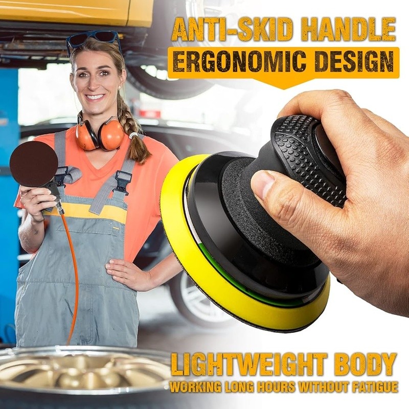 2025 Pneumatic Air Orbital Sander Adjustable Speed Dual Action Tools Accessories