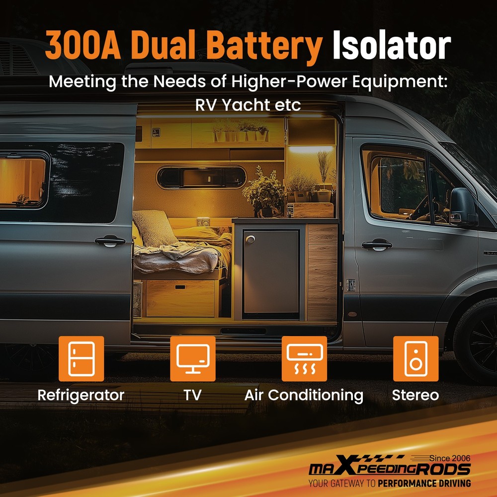 300amp Smart Battery Isolator Controller 12V/24V Dual battery manager Universal