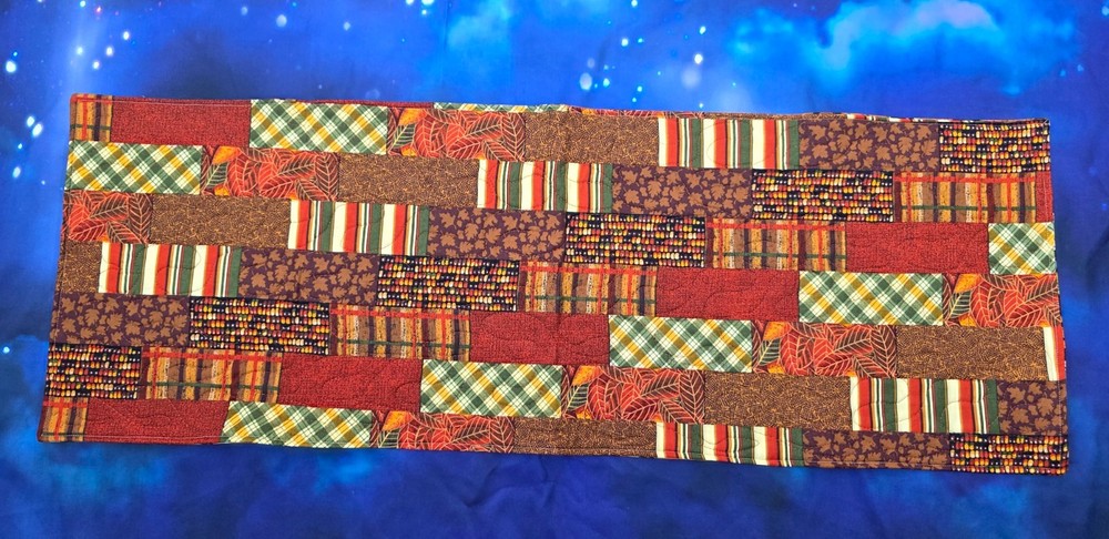 Handmade Quilted Table Runner Thanksgiving Fall Autumn Patchwork corn HALLOWEEN