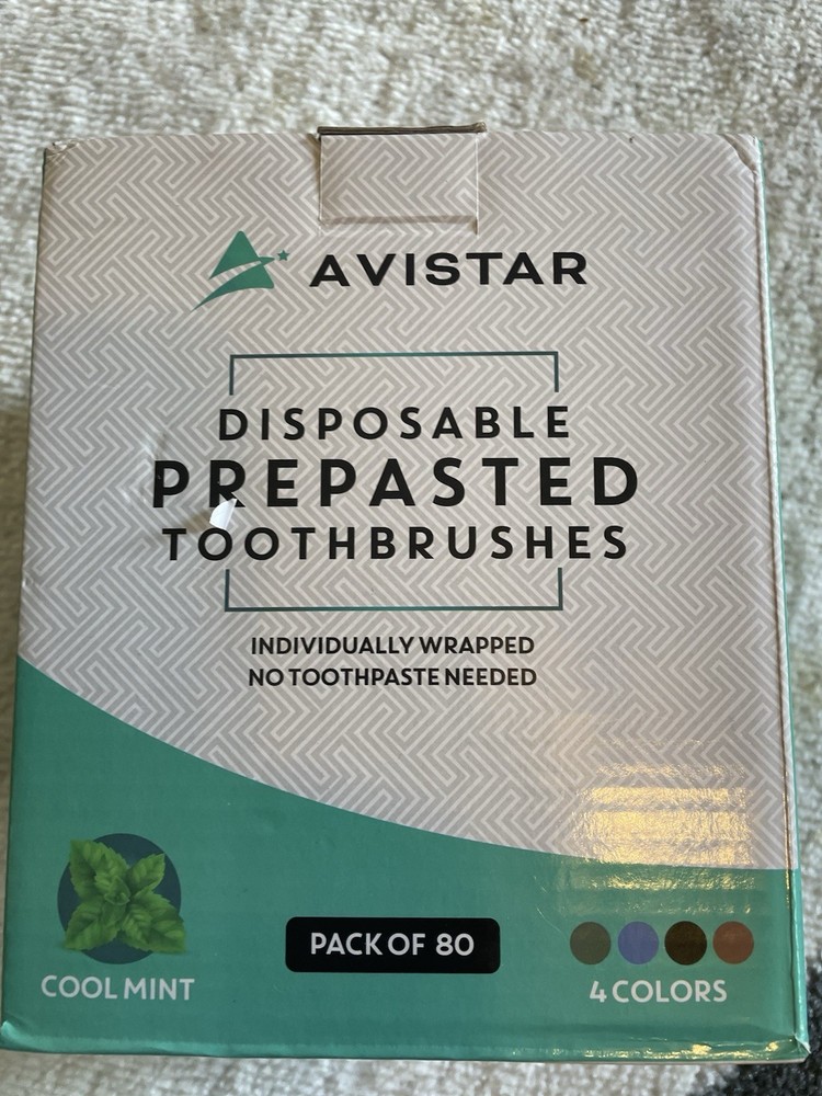 80 Prepasted Disposable Toothbrushes Individually Wrapped - Single Use Pre Paste