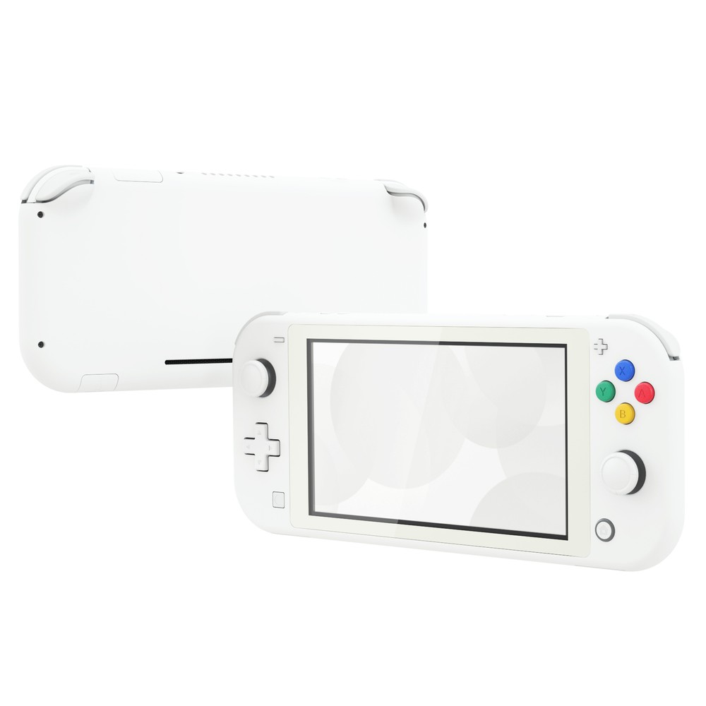 For Nintendo Switch Lite Front & Bottom Shell Screen Protector Buttons Set White