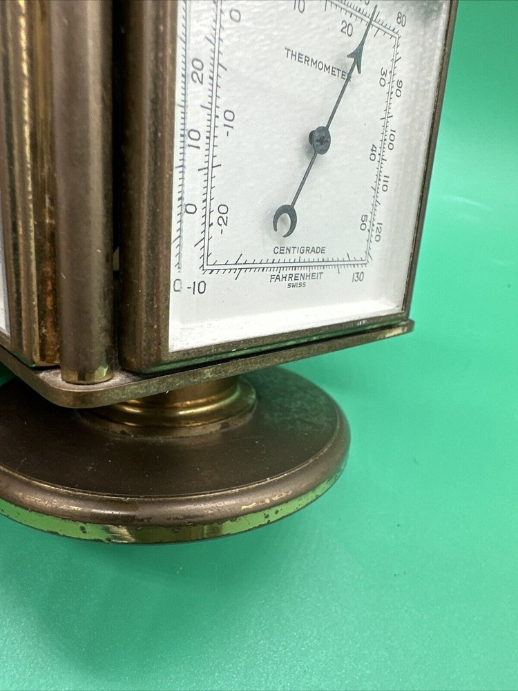 Vintage Veranderlich Clock Barometer Thermometer Hydrometer Swiss Made Station