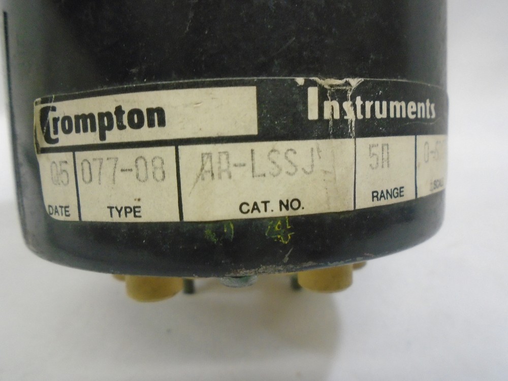CROMPTON INSTRUMENTS AA-LSSJ TYPE 077-08 AC AMP METER 0-600