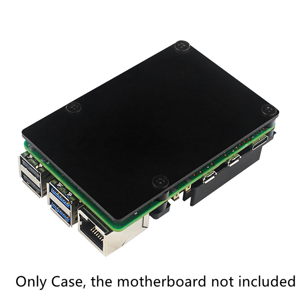 Alloy Protective Case for Raspberry Pi 5 Motherboards With Cooling Fan Heatsinks