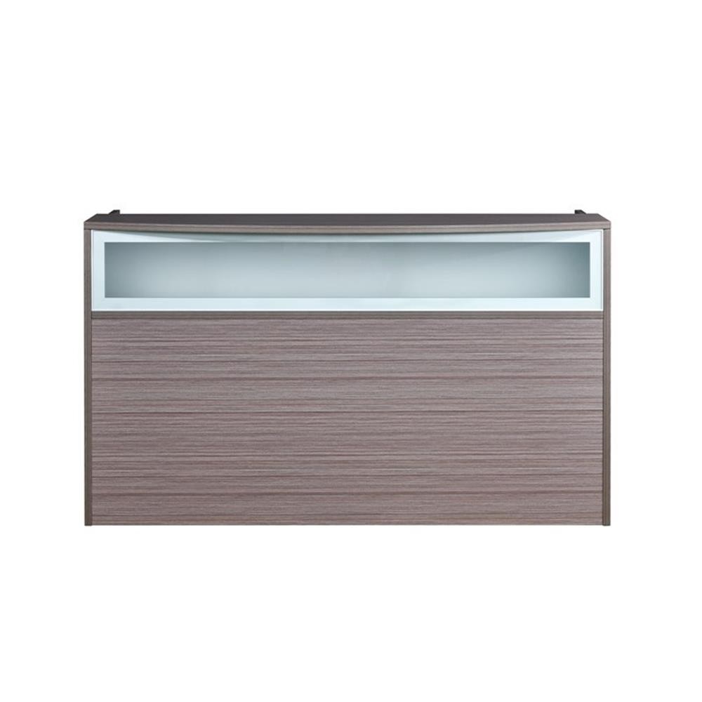 Scranton & Co 71" Reception Desk Reversible Return & File Storage in Driftwood