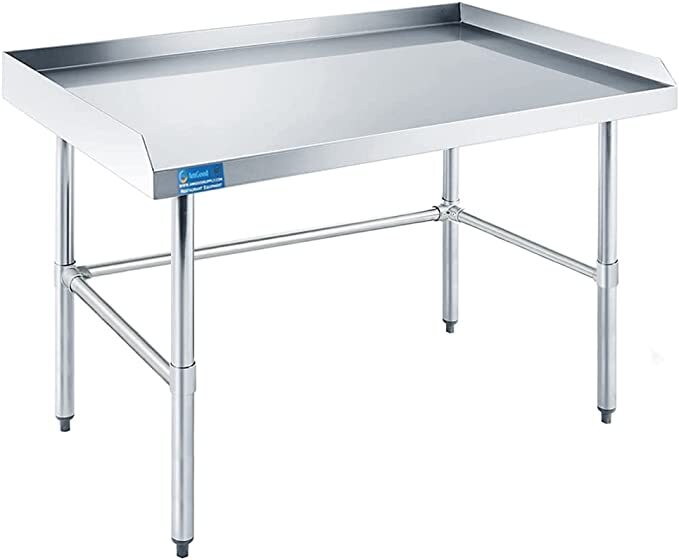 Open Base Equipment Work Table with Backsplash and Side Splashes 48"x30" (LxW)