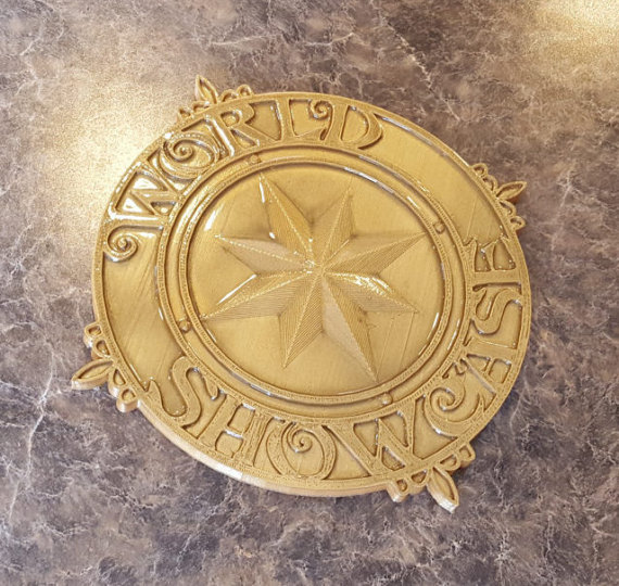 World Showcase Medallion Inspired Sign / Plaque Prop Replica