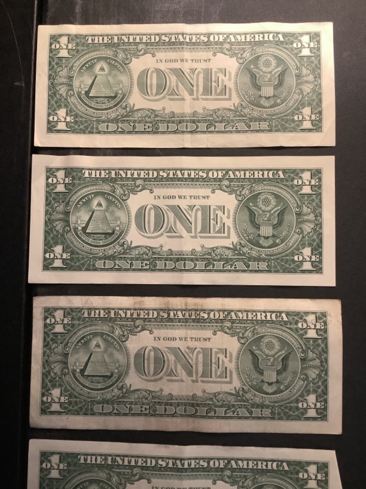 (5) One Dollar Bill Star Notes S/N’s In Description *045