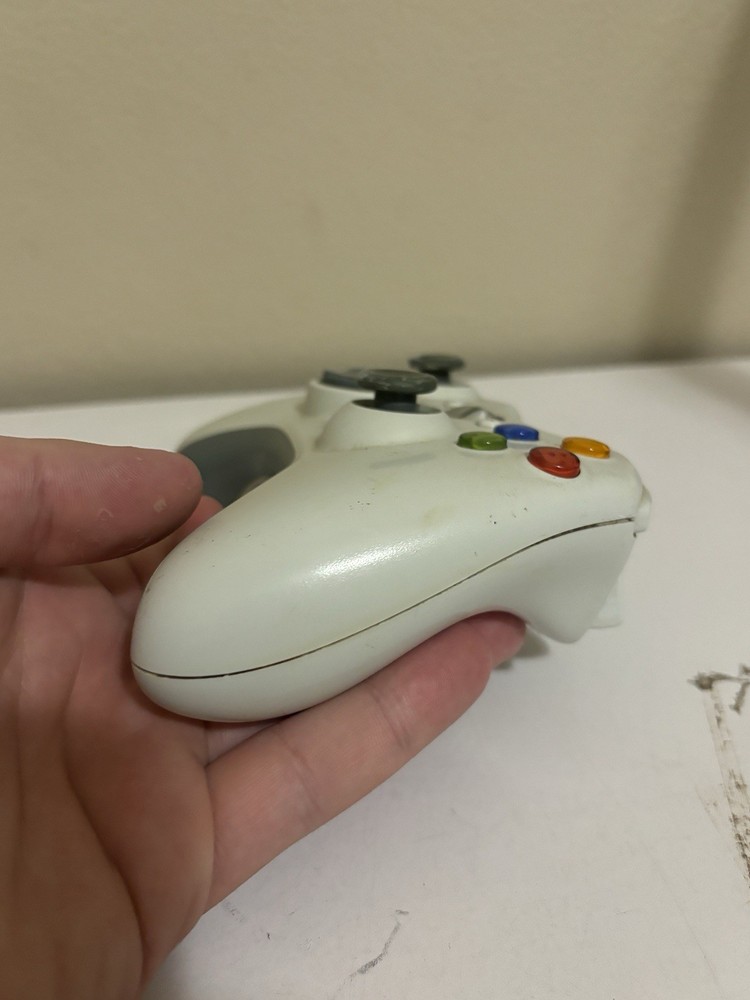 OEM Microsoft Xbox 360 Wireless Controller White Genuine Tested Works Clean