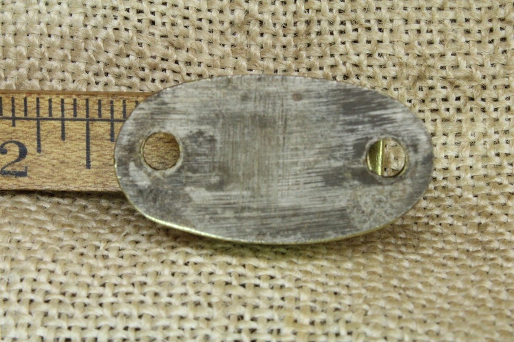 Old Window Sash Lift Pull Cast Satin SOLID BRASS Oval Smooth Vintage 1880