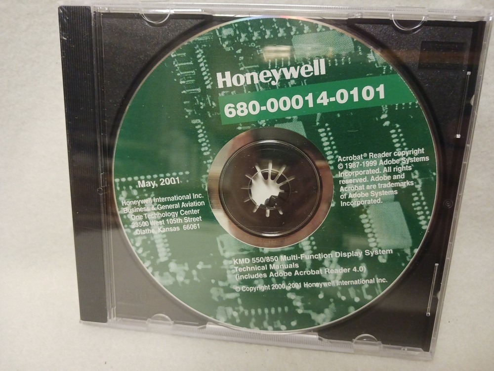 Honeywell KMD 550/850 Multi-Function Display Technical Manuals CD 680-00014-0101