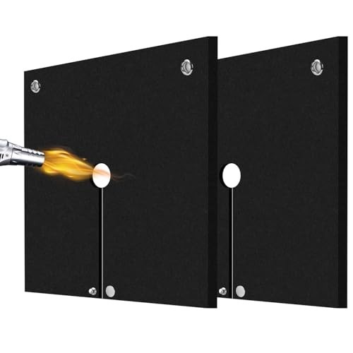 Fireproof Welding Blanket 2 Pack, 1/4" Graphite Carbon Felt, Flame Resistant Mat