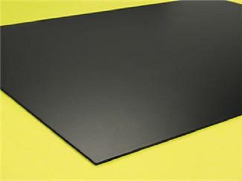 BLACK POLYSTYRENE PLASTIC SHEET 1/8" X 12" X 12" VACUUM FORMING