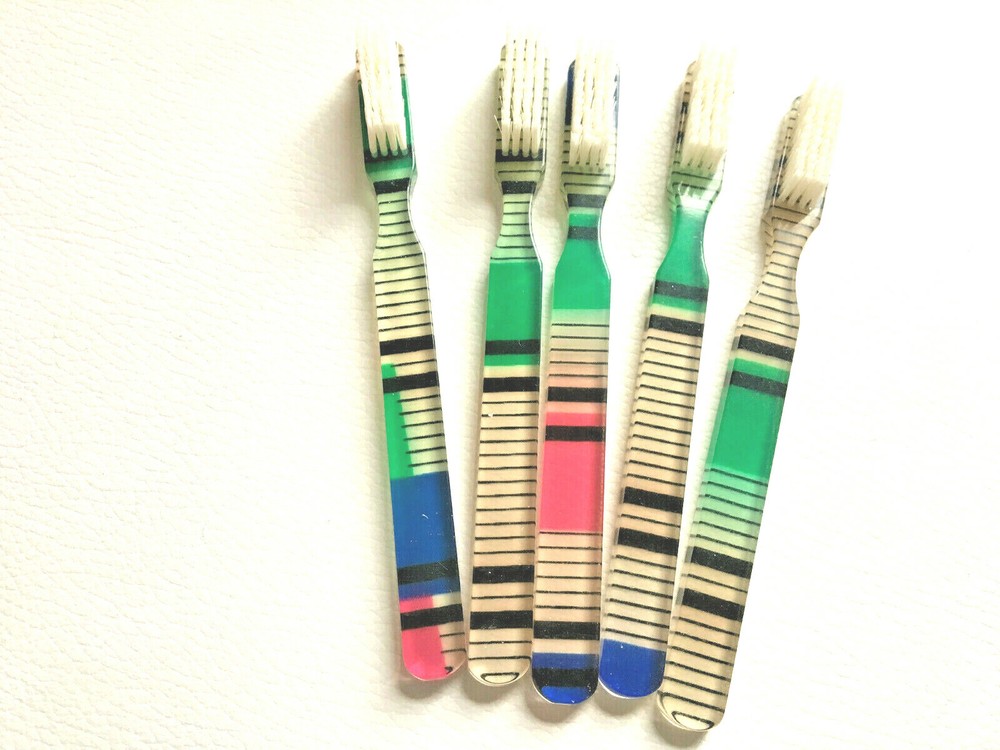 5-PACK Vintage NEW Designer Toothbrush FUN Cat Meow