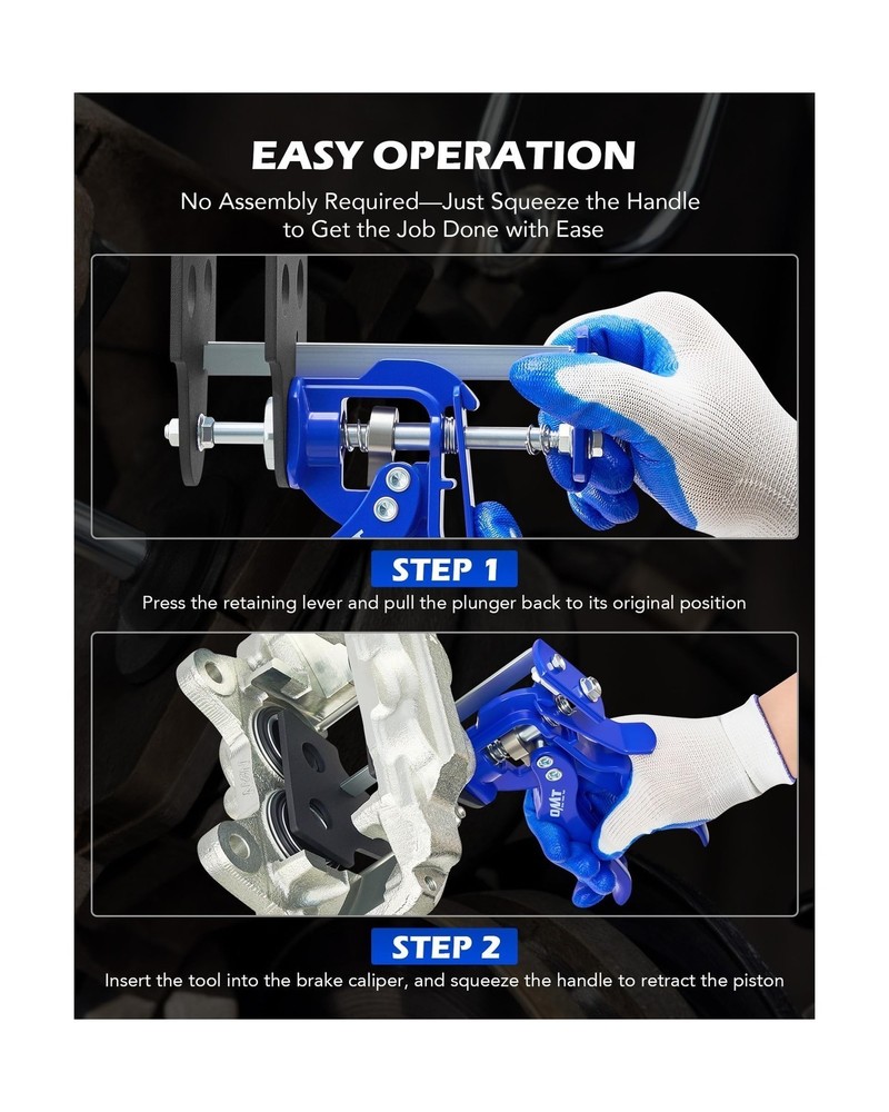 Orion Motor Tech Caliper Piston Compressor Tool, Heavy Duty Brake Caliper Com...