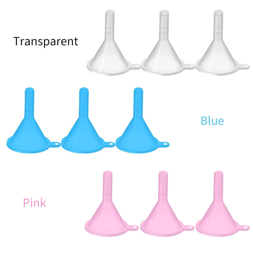 9PCS Plastic Small Funnel Mini Perfume Funnel Filling Small Tiny Bottles Capsul