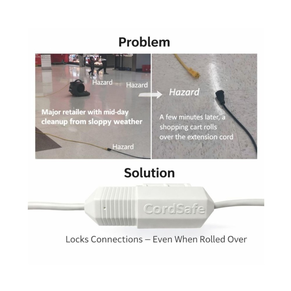 Extension Cord Connection Protector by CordSafe Plus, Weather-Resistant, Fits...