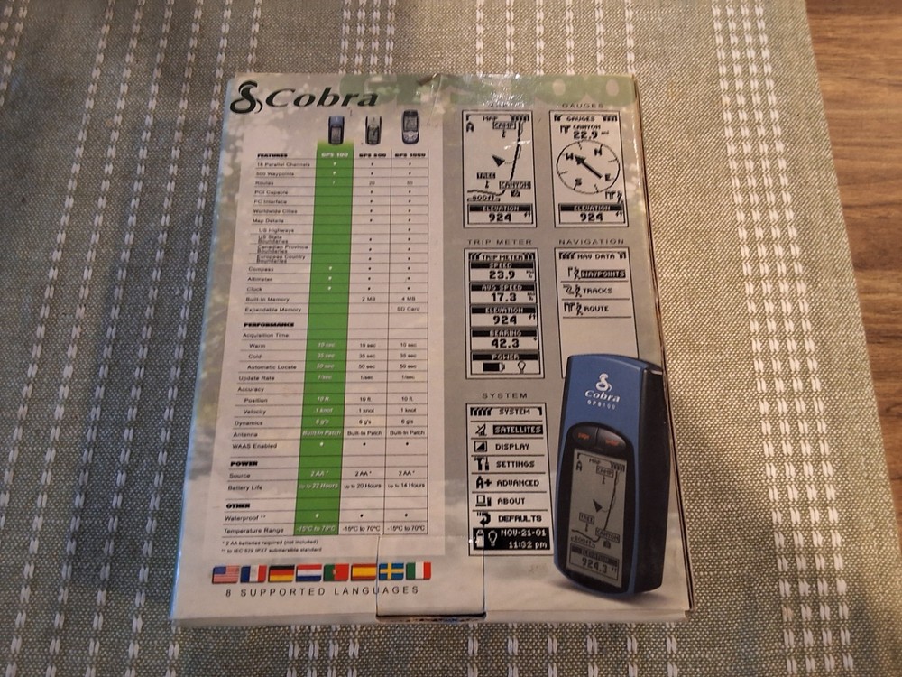 Cobra Global Positioning System GPS100 Complete instructions GPS Reciever